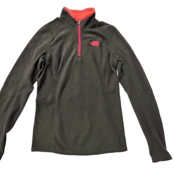BUNDLE 3 FOR $18-‎ The North Face Jacket Adult S Black Pink Fleece 1/4 Zip - Picture 2 of 9